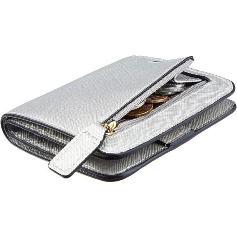 Womens Rfid Blocking Small Compact Bifold Luxury Genuine Leather Pocket Wallet